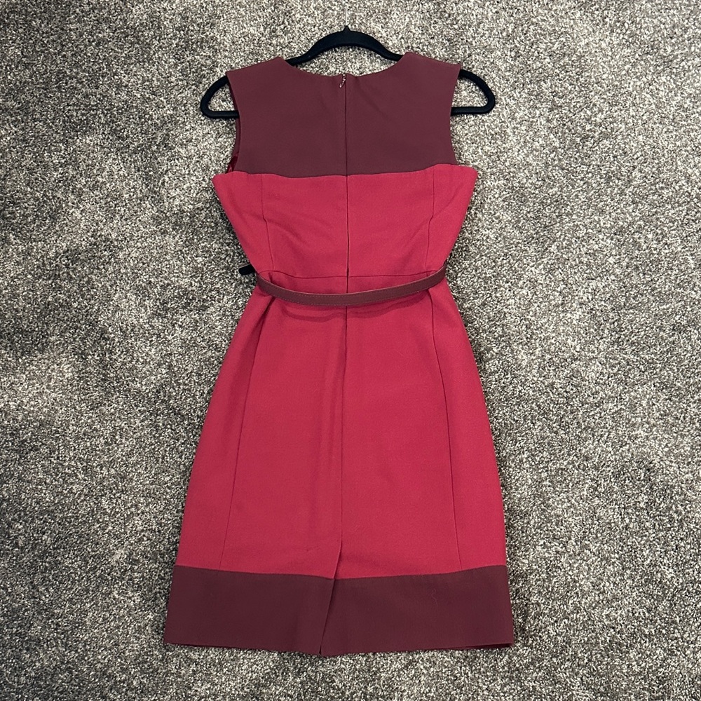 Elegant New York & Co. Burgundy Sleeveless Dress - Picture 3 of 6